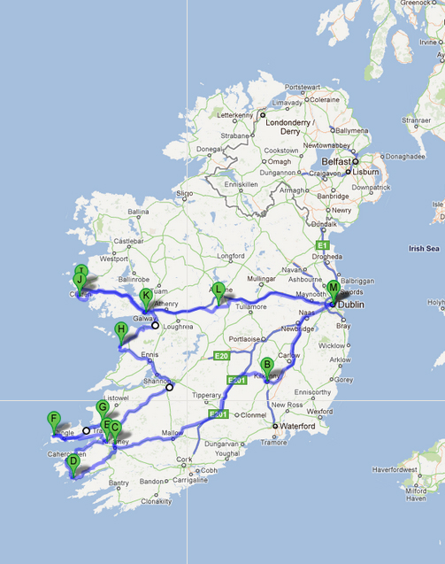 Itinerario sud-ovest irlanda