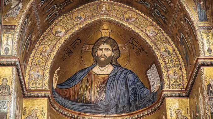 Cristo Pantocratore mosaici a Palermo